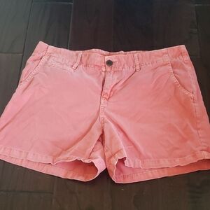 Merona Pink Coral Cargo Shorts Casual Cotton Blend Size 12
